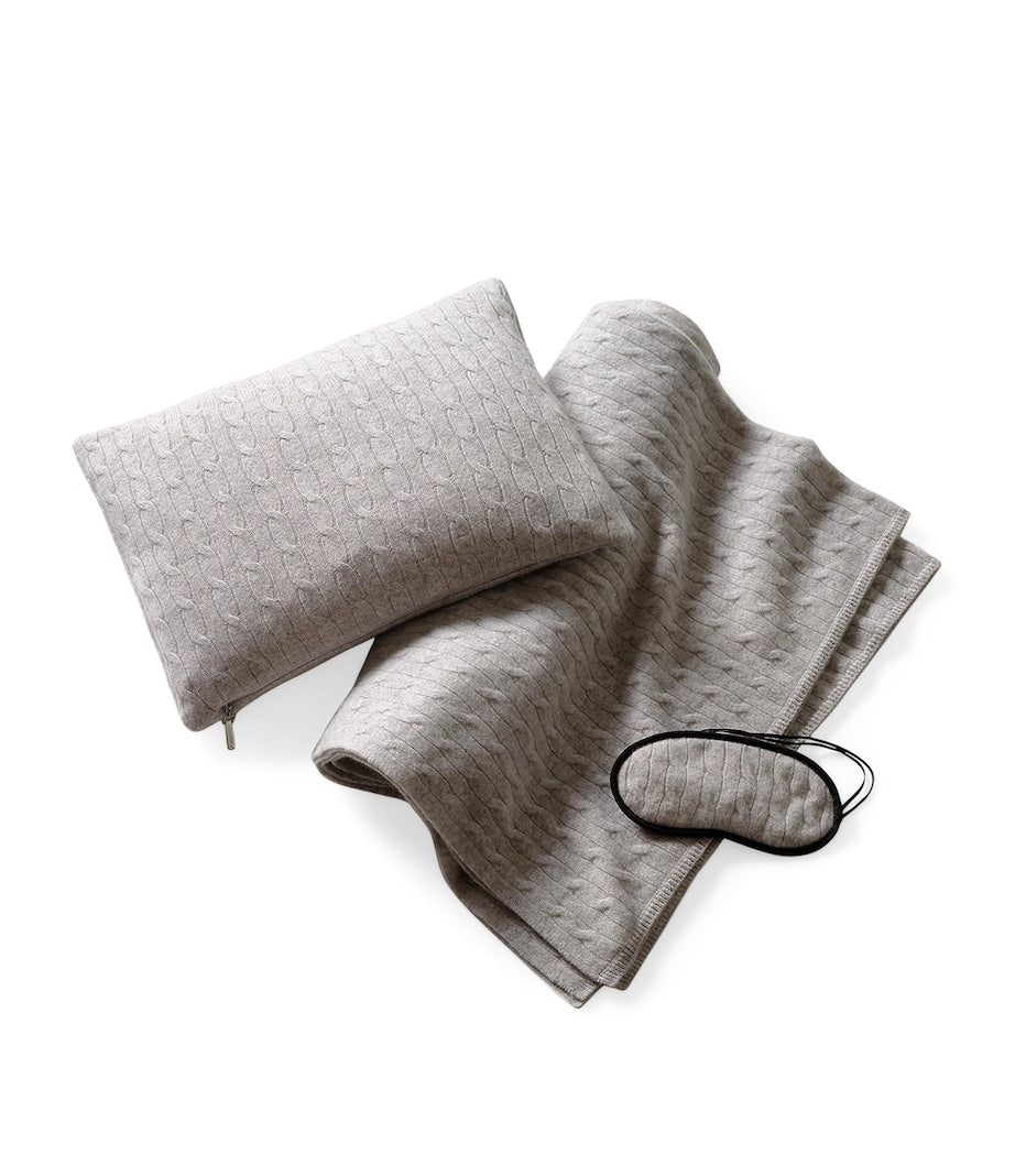 Ralph Lauren Home Cashmere Cable-Knit Travel Set