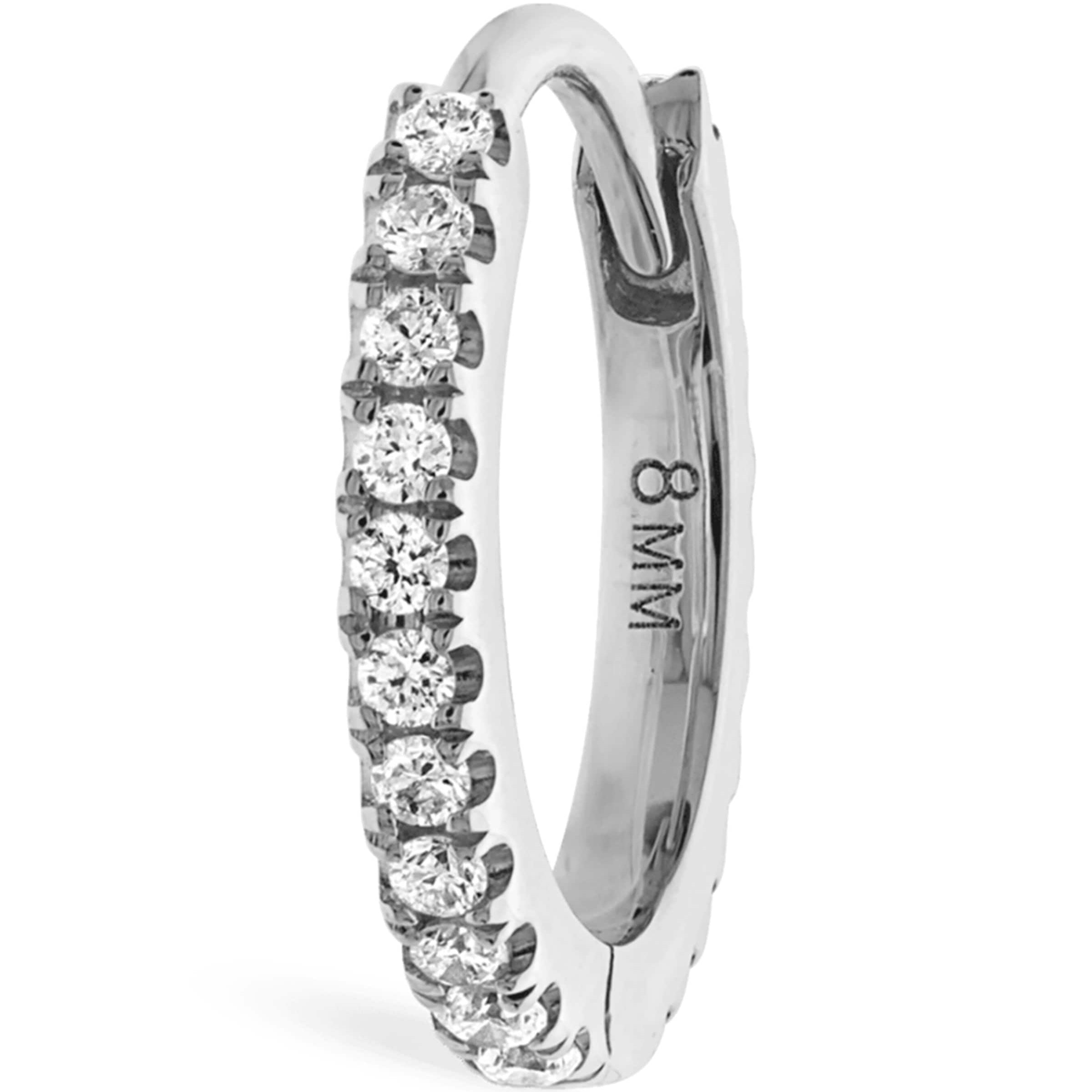 Maria Tash Diamond Eternity Single Hoop Earring (8mm)