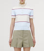 McQueen Lace-Trim Stripe Polo Shirt