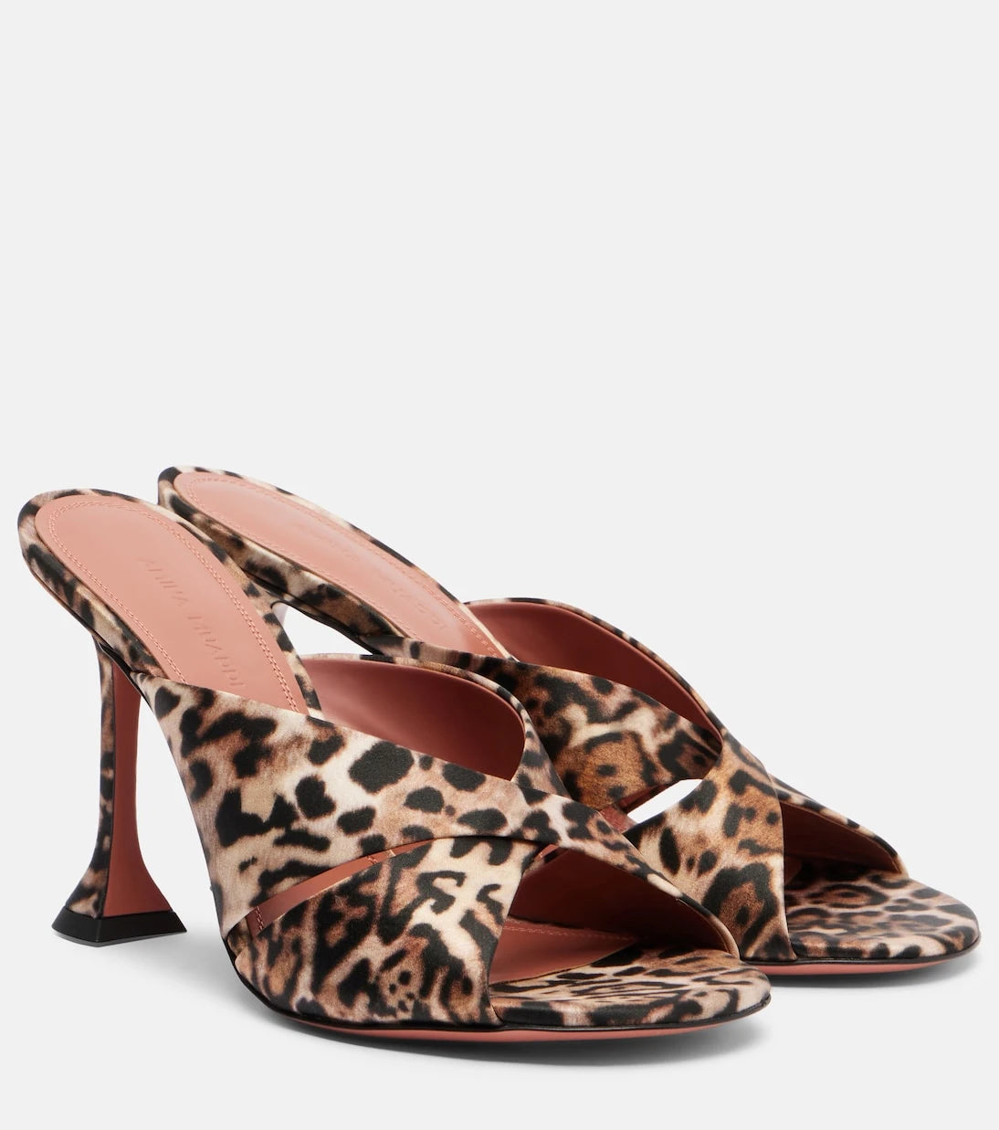 Amina Muaddi - Salma leopard-print satin mules