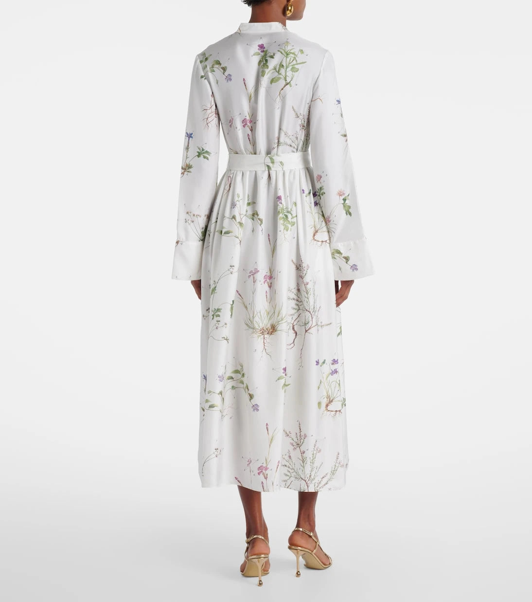 Erdem - Floral printed silk midi dress
