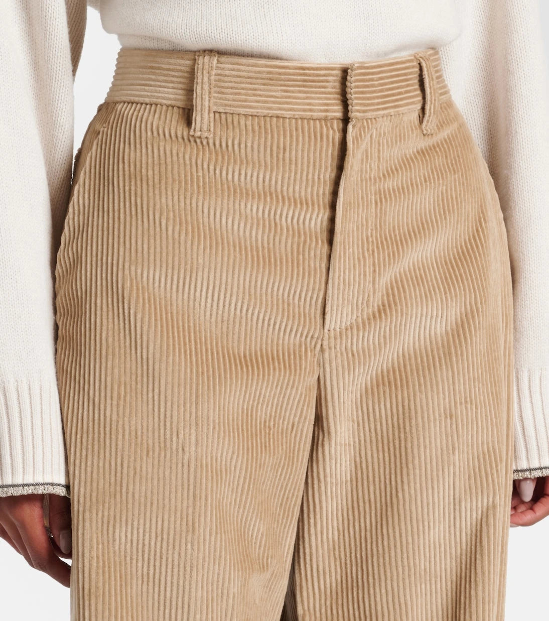 Brunello Cucinelli - High-rise wide-leg corduroy pants