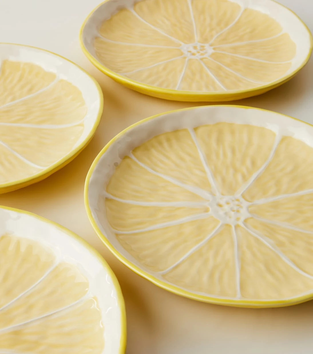 Bordallo Pinheiro - Lemon set of 4 ceramic dessert plates