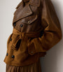 Brown Lamsbkin Eldridge Moto Jacket