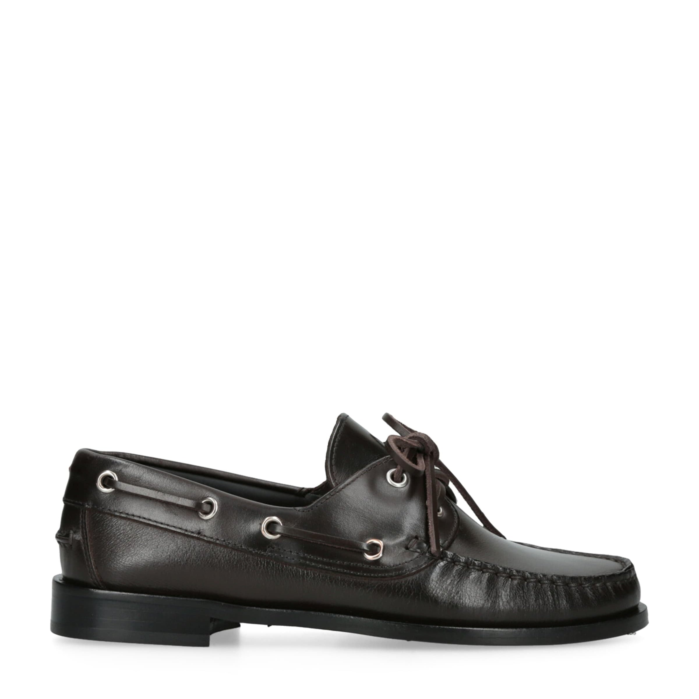 Leather Harris Flats DARK BROWN