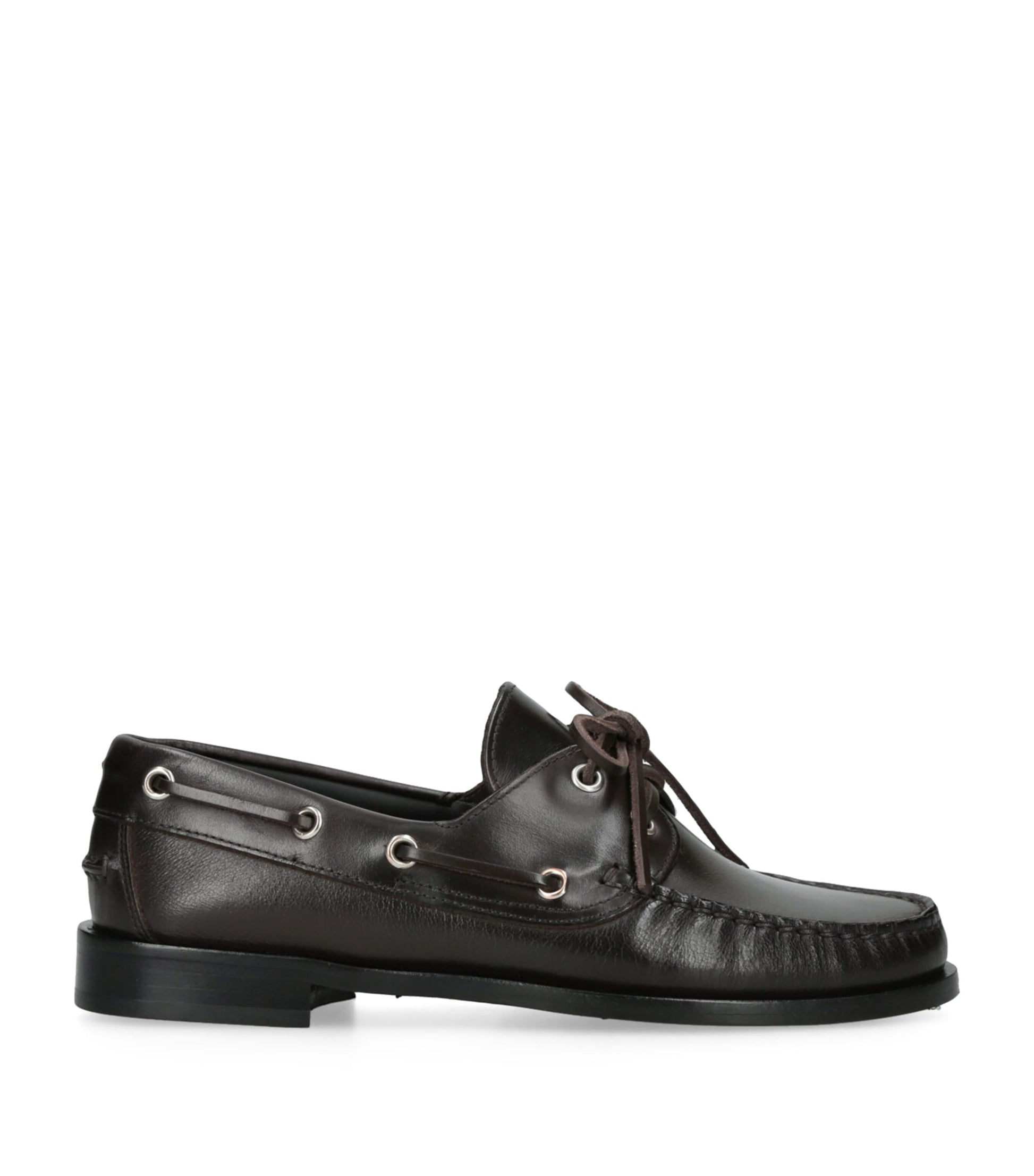 Leather Harris Flats DARK BROWN