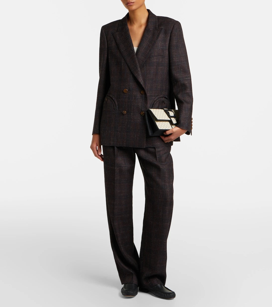 Manolo Blahnik - Maycap raffia-effect clutch
