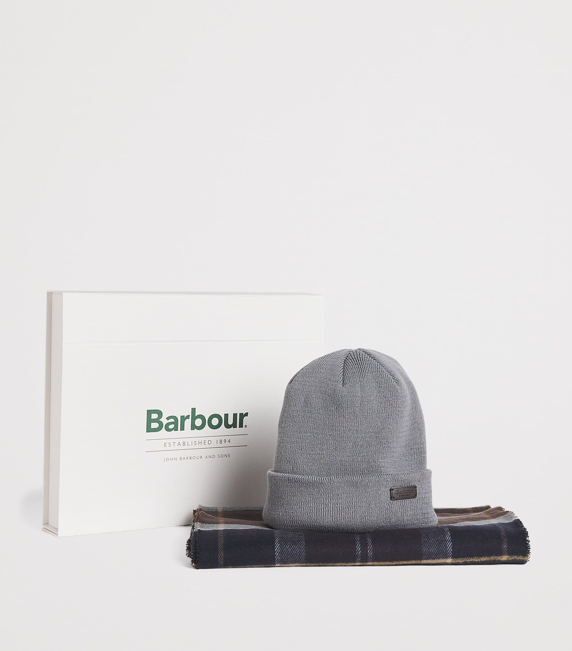 Barbour Swinton Beanie and Galingale Scarf Gift Set