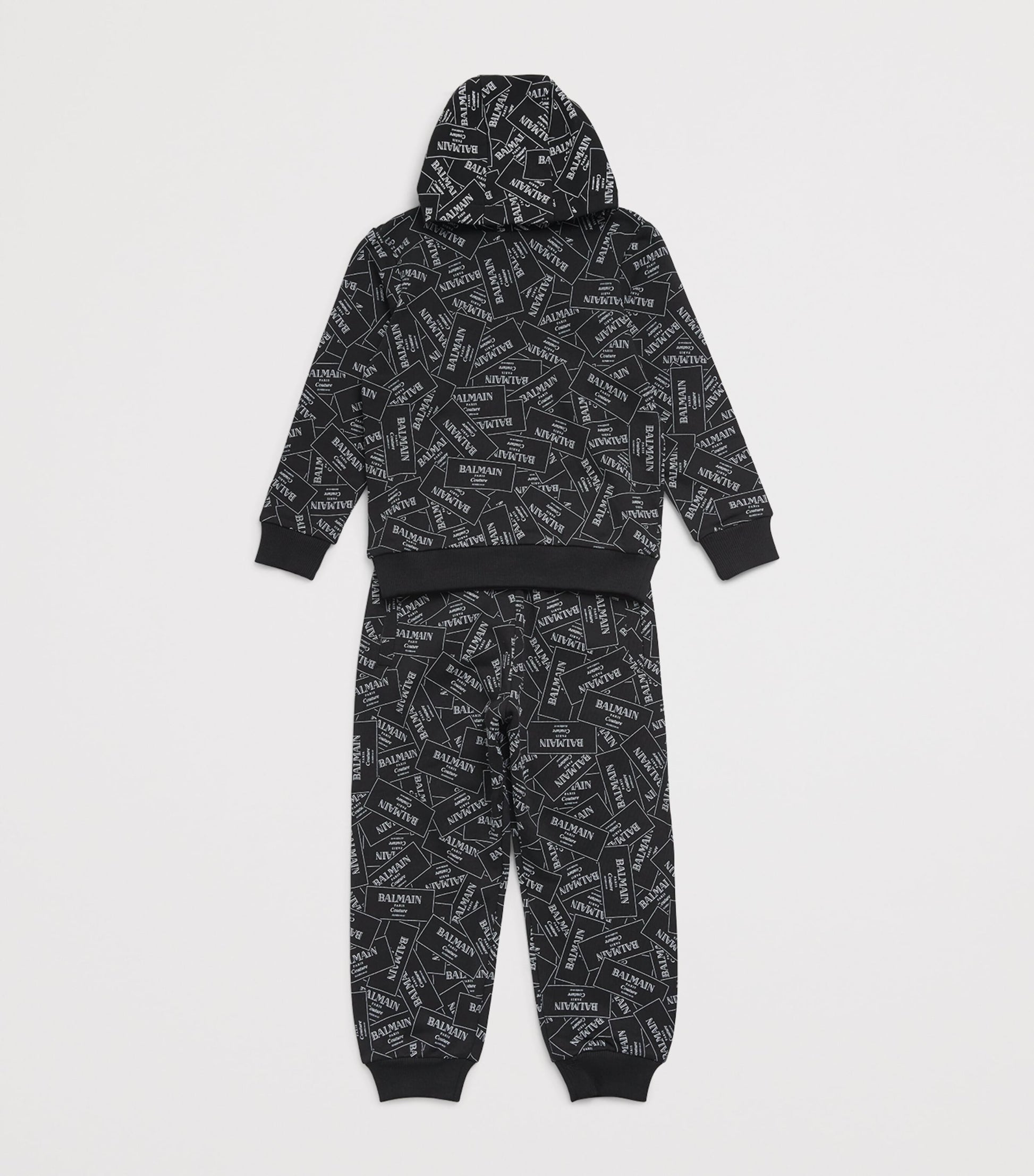 Balmain Kids Cotton Label Print Hoodie (4-14 Years)