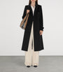 Burberry Black Cashmere Long Kensington Heritage Trench Coat