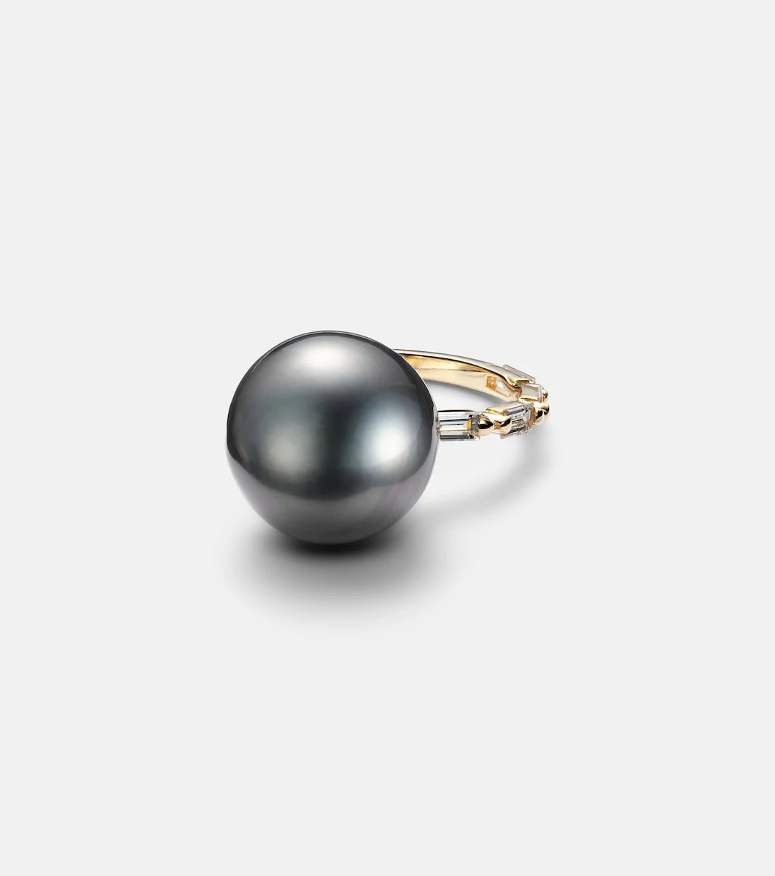 Suzanne Kalan - 18kt gold ring with pearl and diamonds