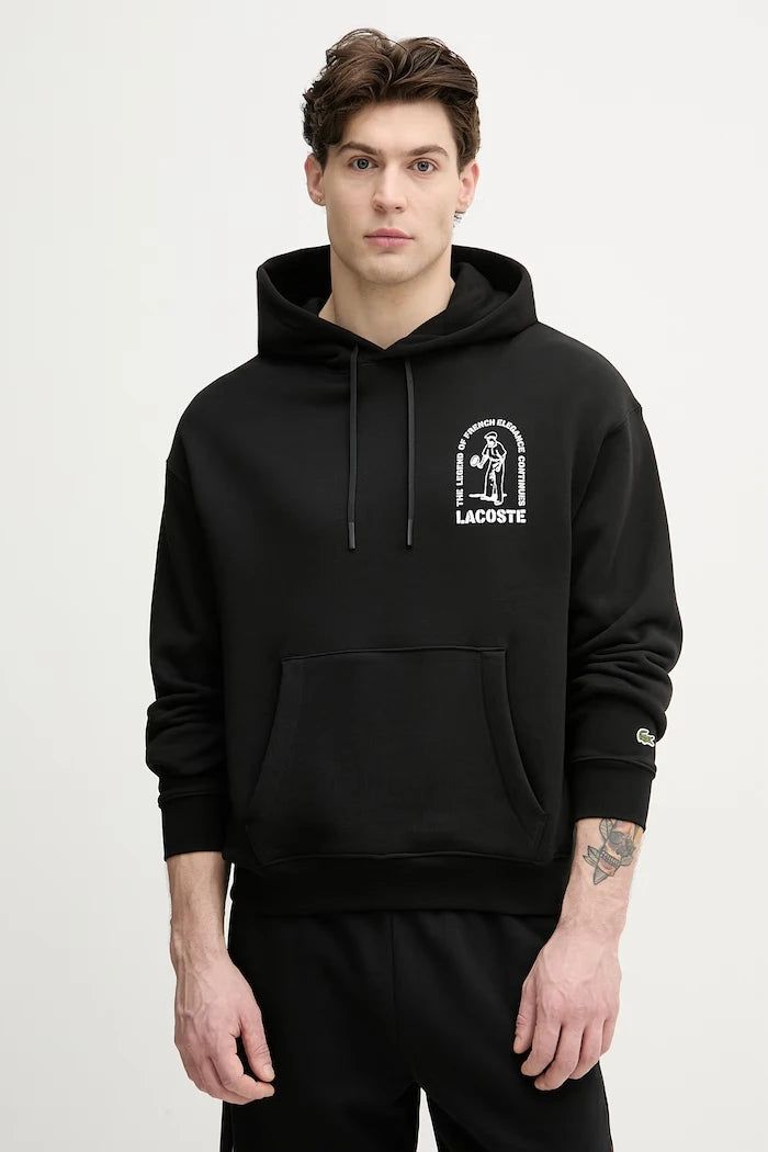 Lacoste суичър с качулка мъжки от памук