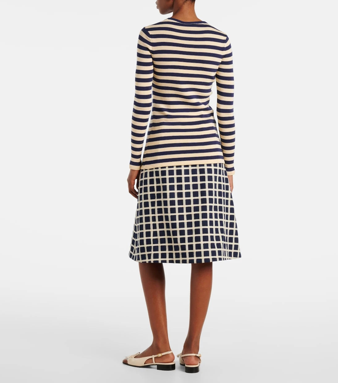 Valentino - Striped ribbed-knit cotton sweater
