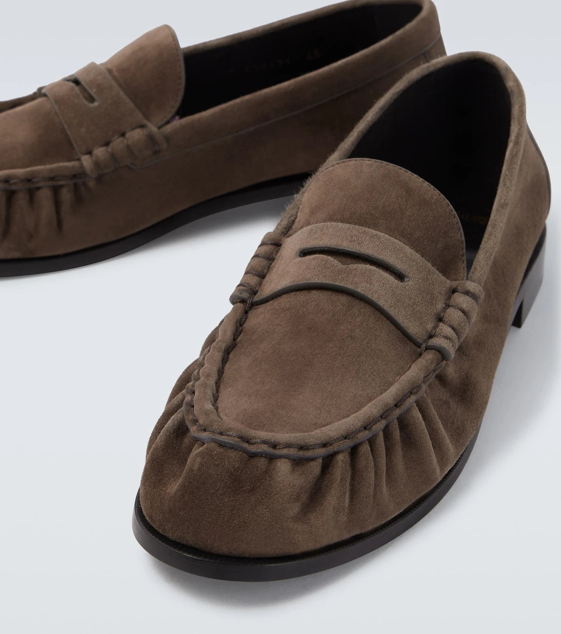 Saint Laurent - Le Loafer suede penny loafers
