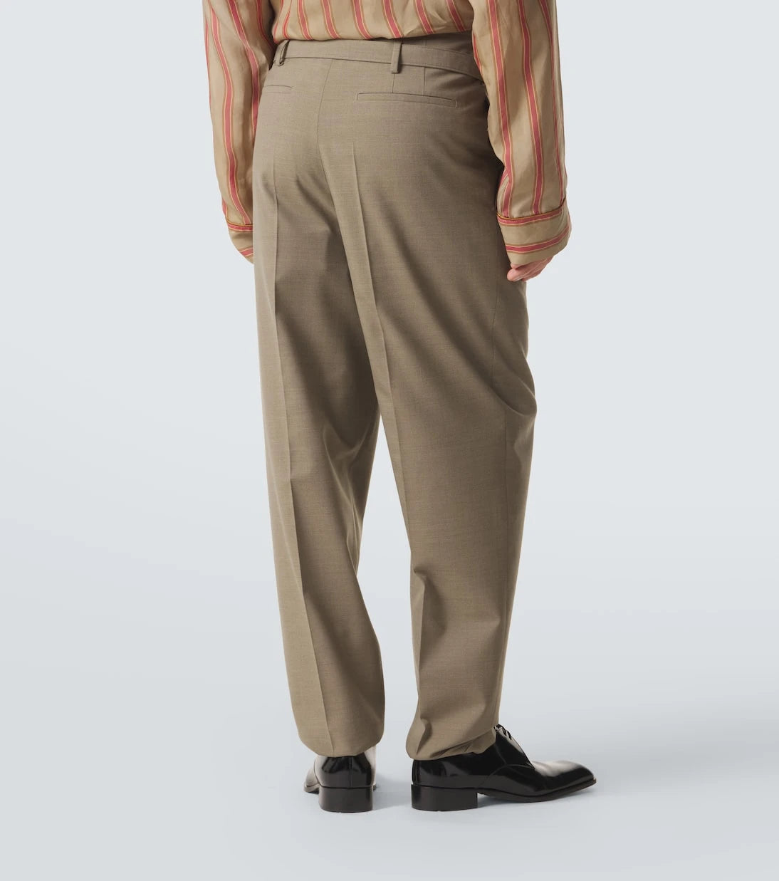 Saint Laurent - Belted wool gabardine tapered pants
