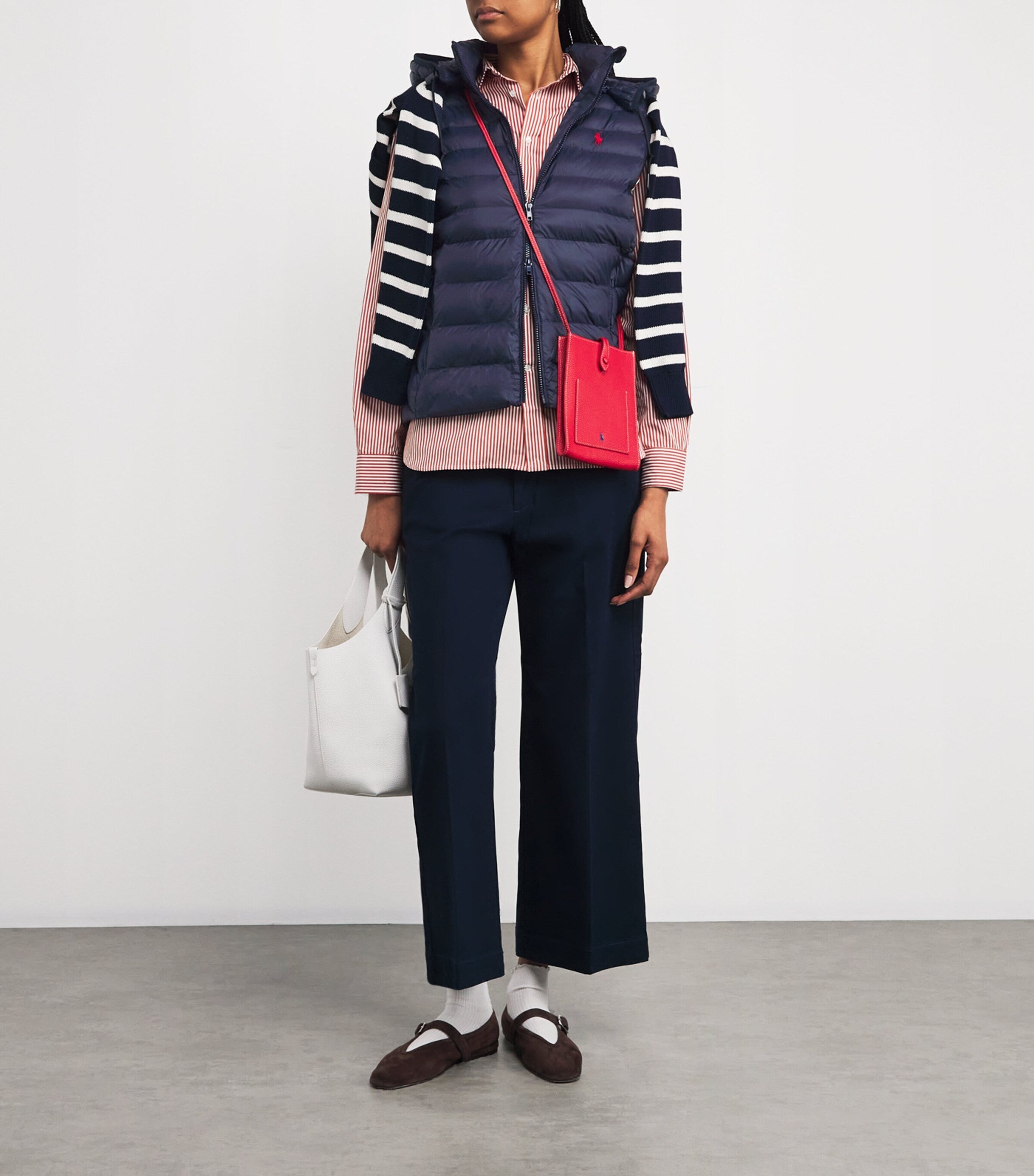 Water-Repellent Padded Gilet NAVY
