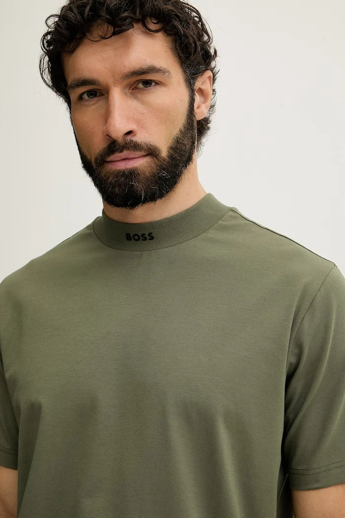 BOSS Green Erkek Pamuk Elastan Tişört Tee Collar