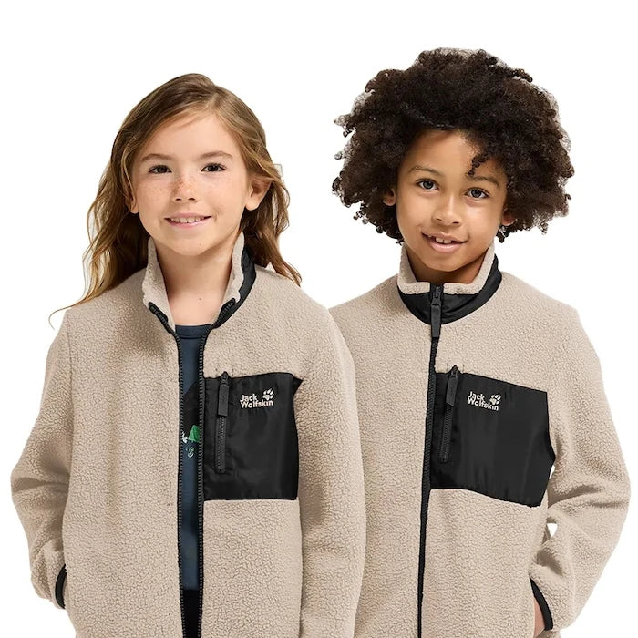 Jack Wolfskin çocuklar için polar fermuarlı LITE CURL FZ K sweatshirt