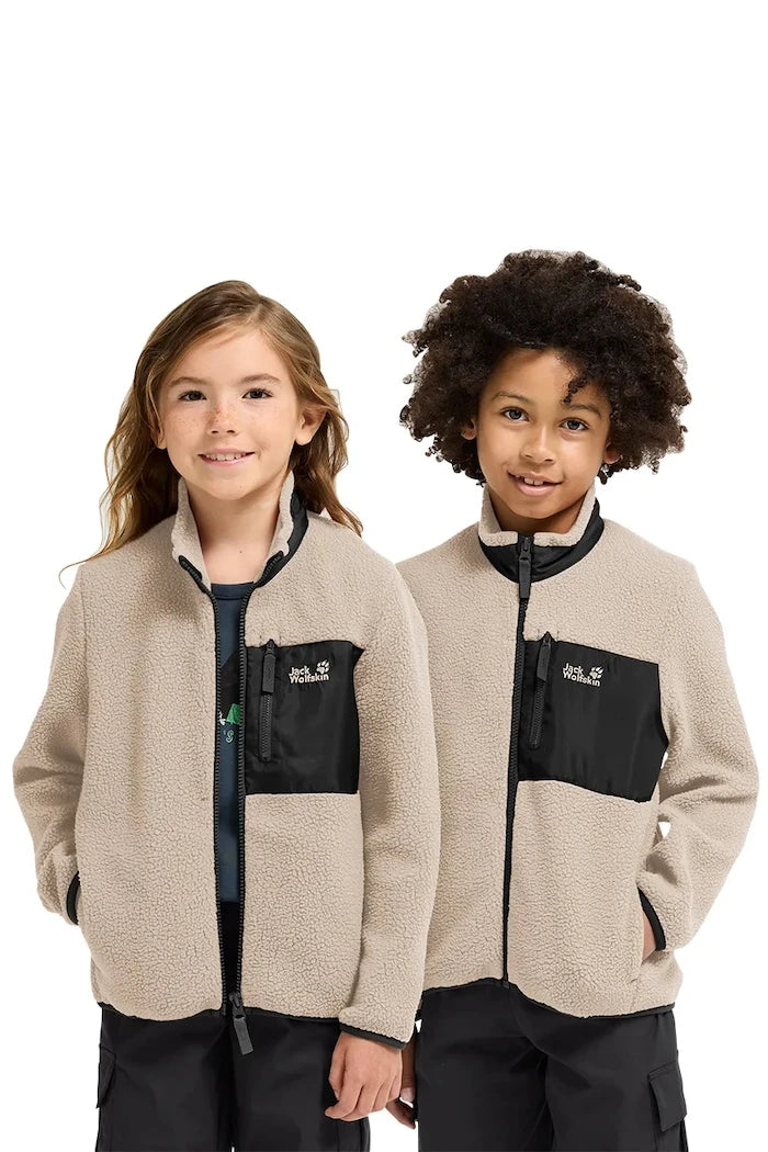 Jack Wolfskin çocuklar için polar fermuarlı LITE CURL FZ K sweatshirt