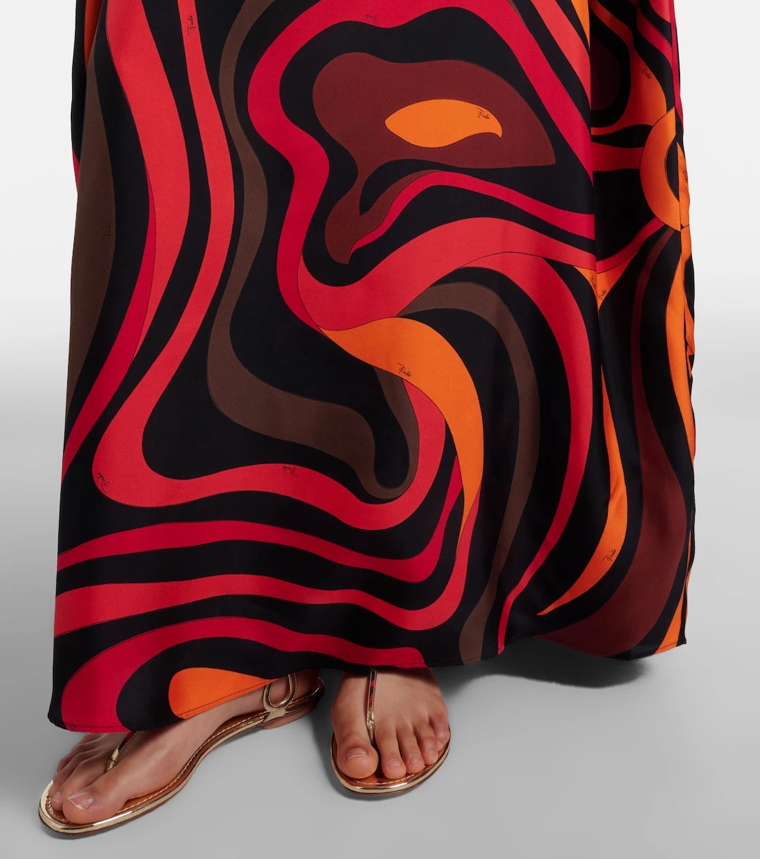 Pucci - Marmo embellished silk twill kaftan