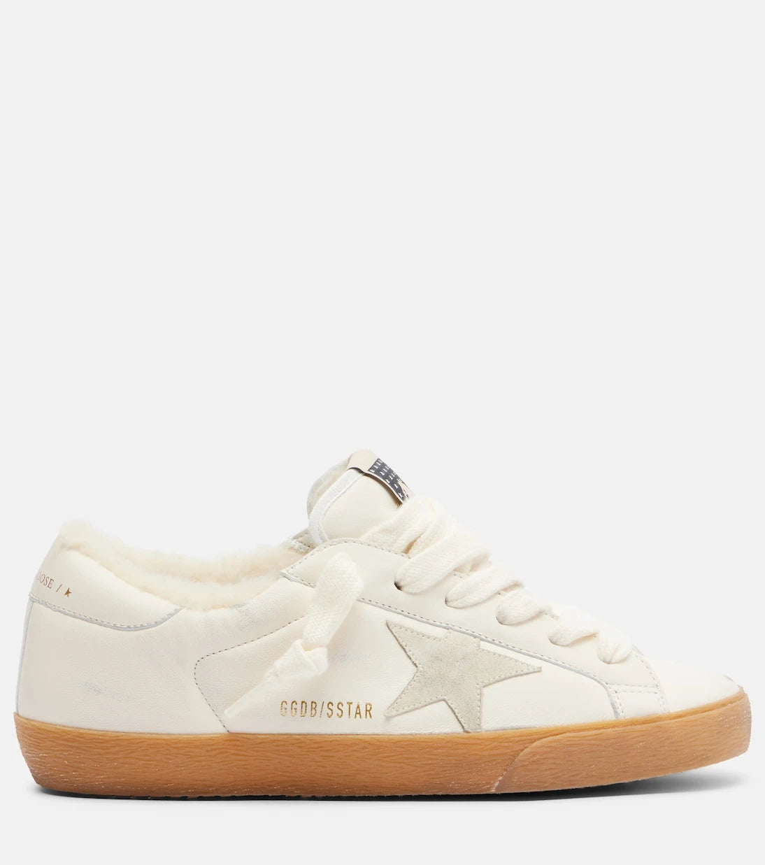 Golden Goose - Super-Star shearling-lined leather sneakers