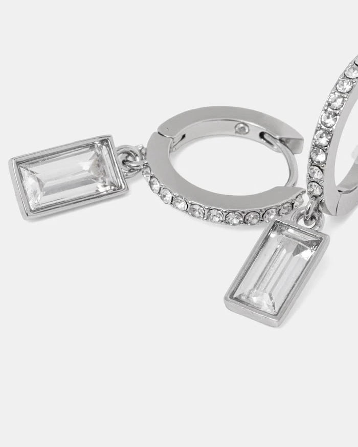 Lauren Ralph Lauren metal kadın küpeleri, zirkonlu ELYSE