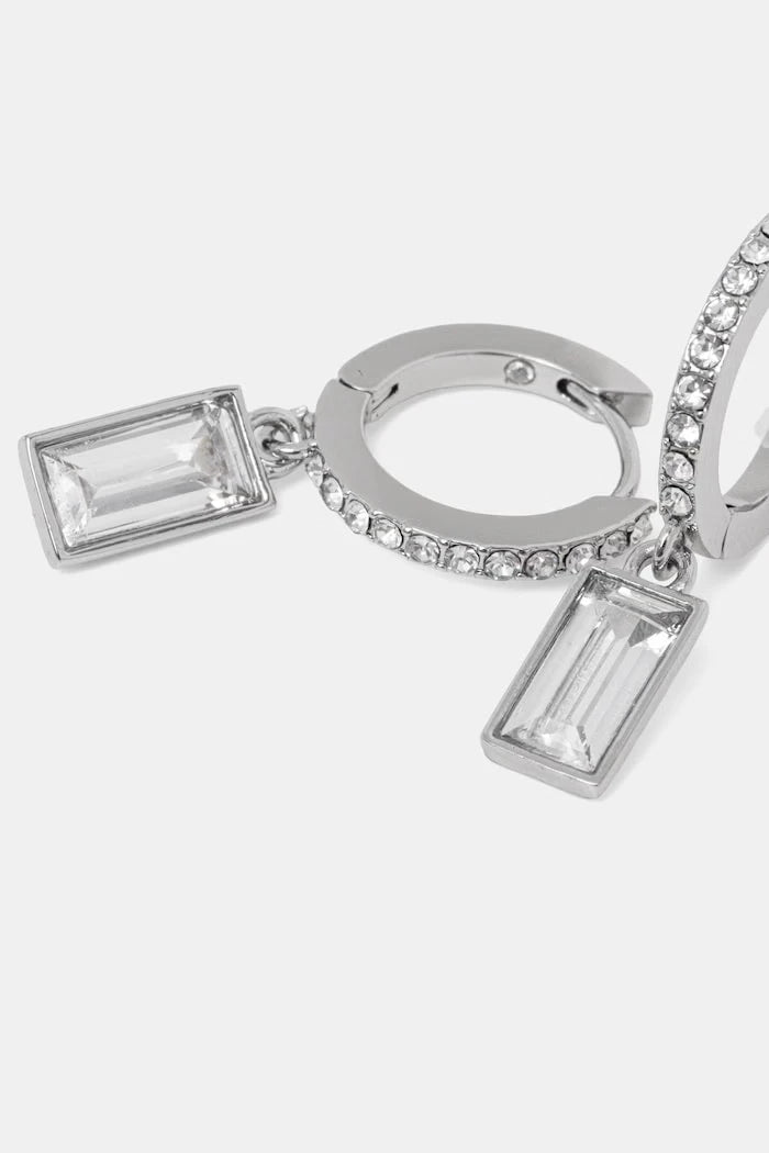 Lauren Ralph Lauren metal kadın küpeleri, zirkonlu ELYSE