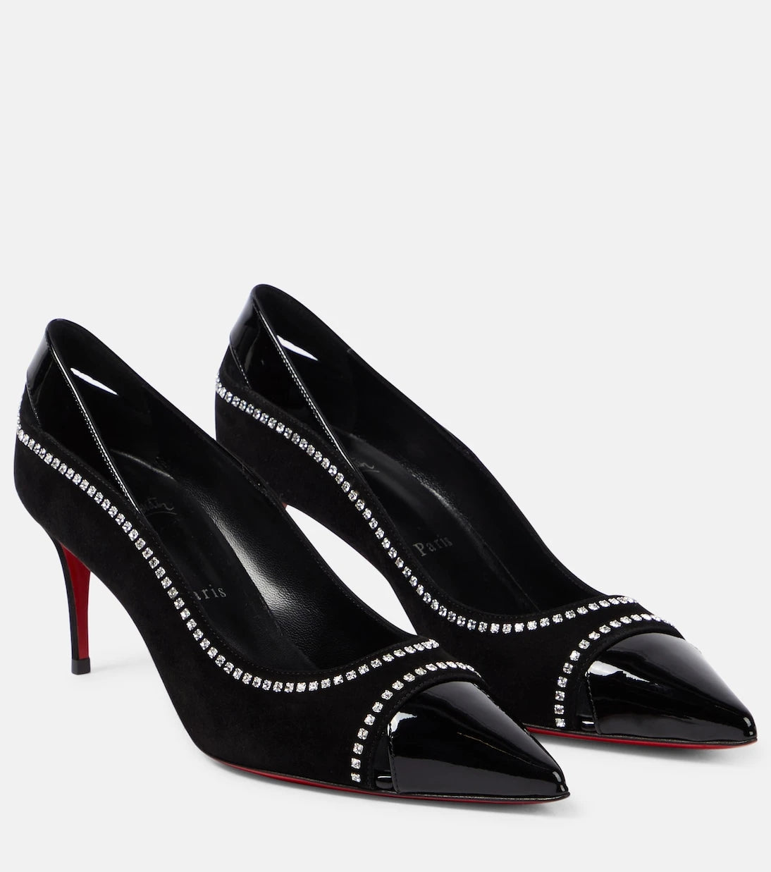 Christian Louboutin - Duvette Strass 70 patent leather pumps