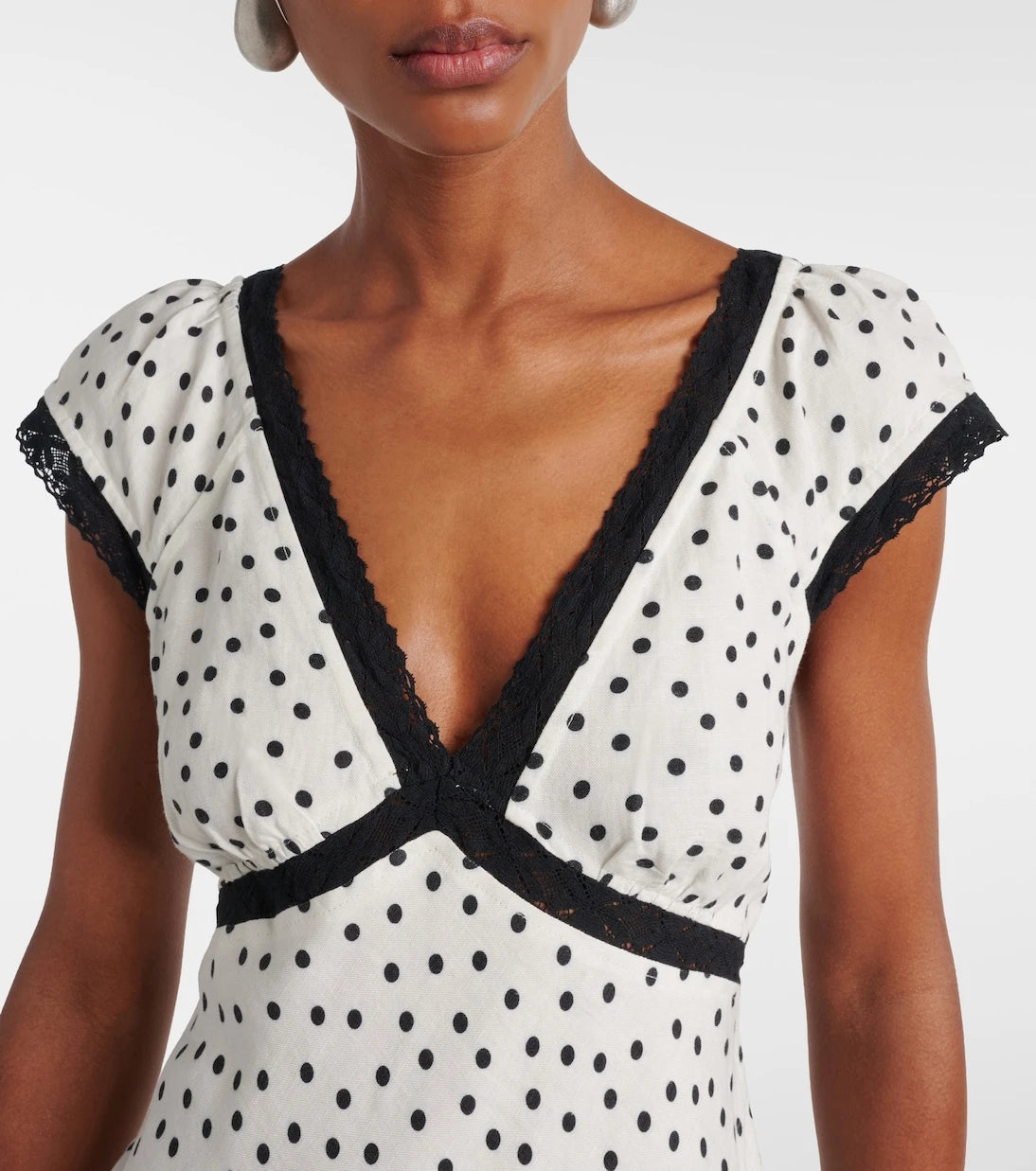 Rixo - Iggy polka-dot linen-blend maxi dress
