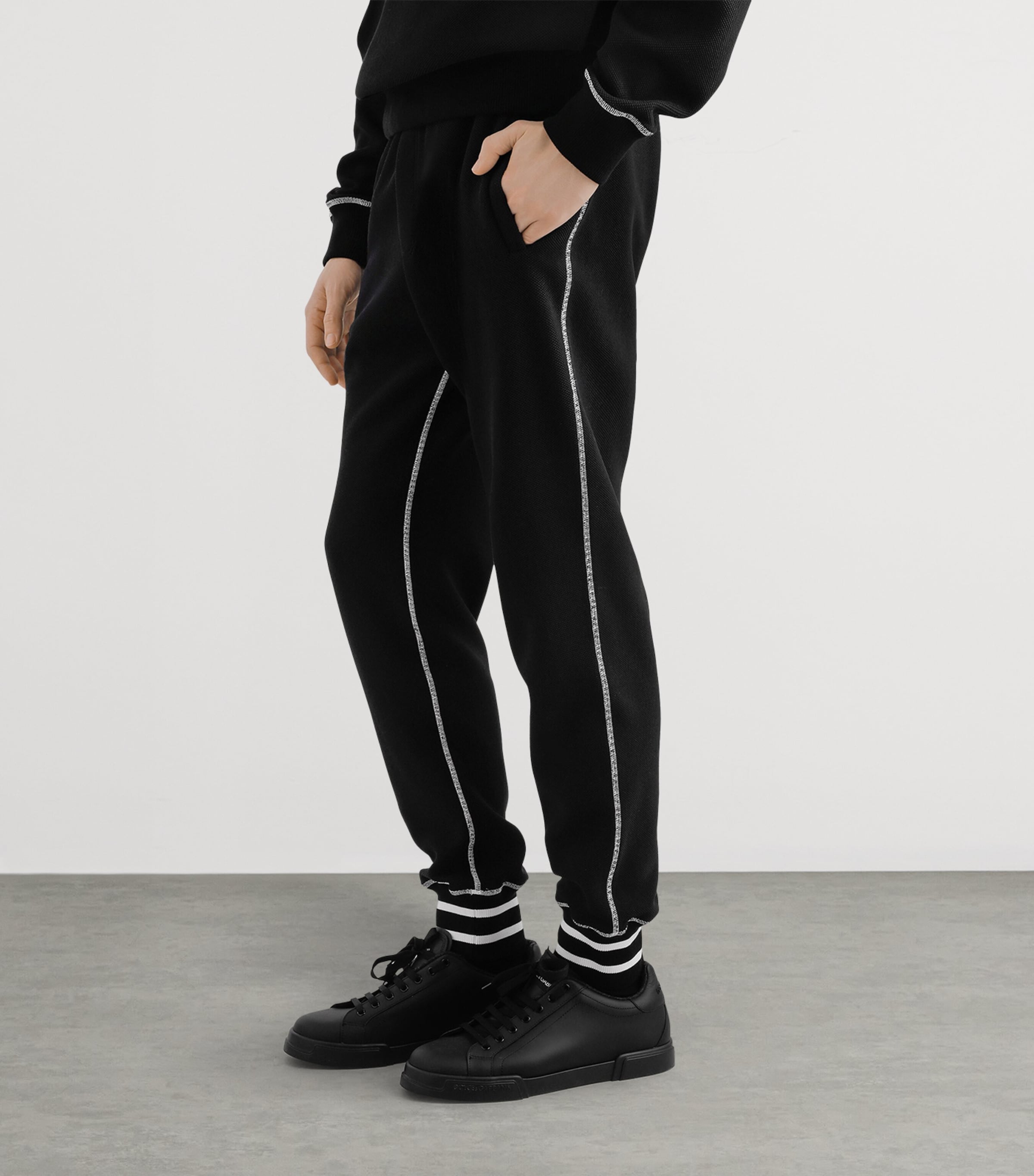 Contrast Stitch Track Pants