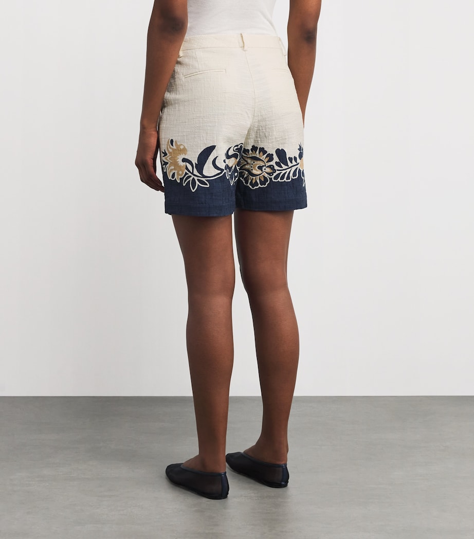 Multi Stretch-Cotton Boyfriend Bermuda Shorts