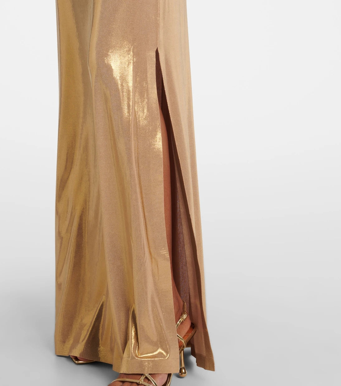 Norma Kamali - Strapless lamé gown