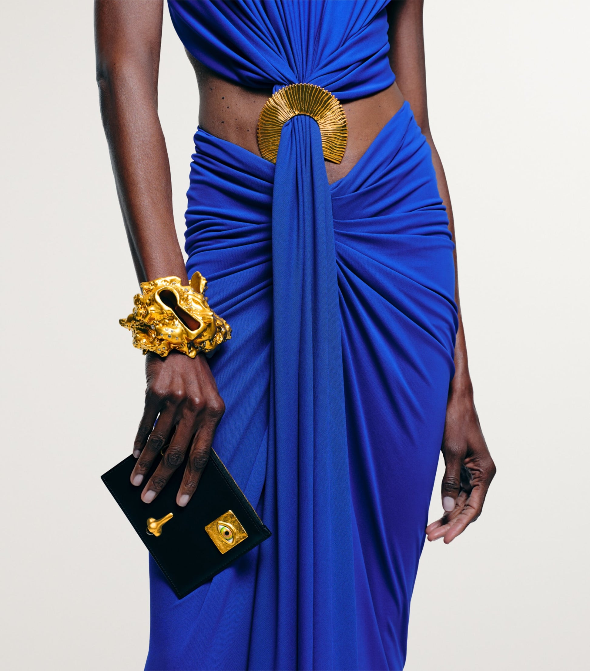 Schiaparelli Black Leather Jewellery Coin Purse