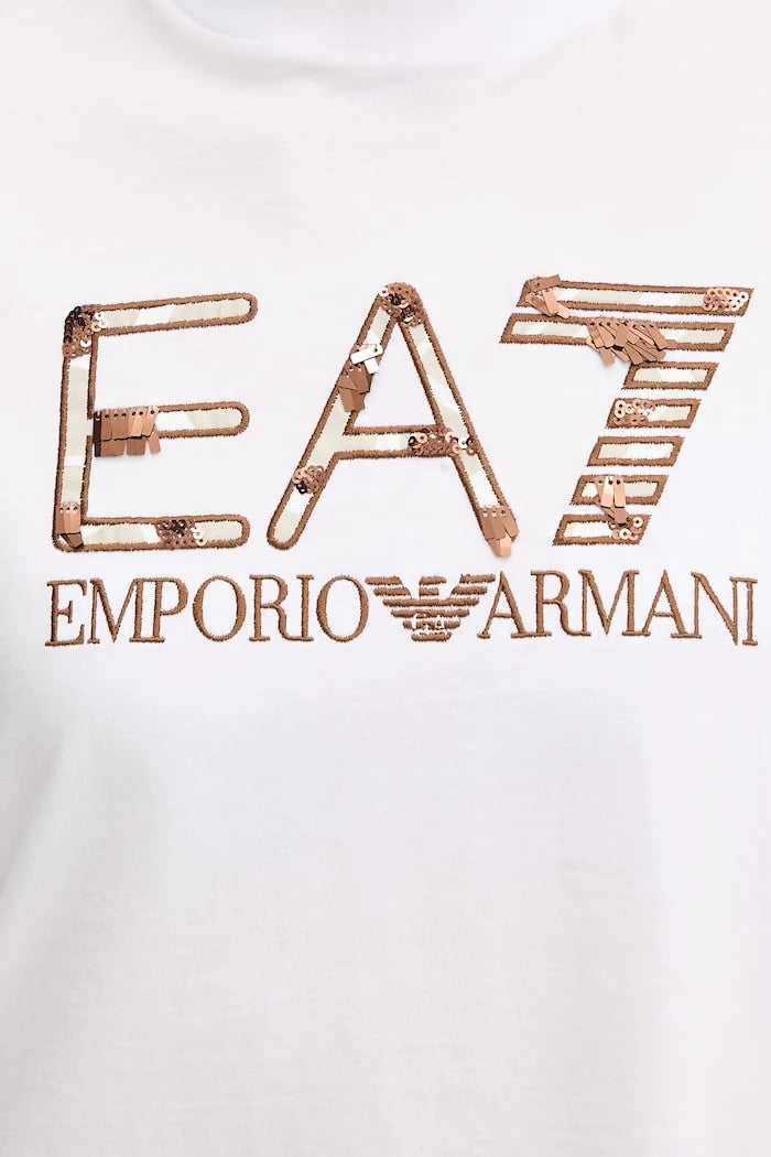 Памучна тениска EA7 Emporio Armani