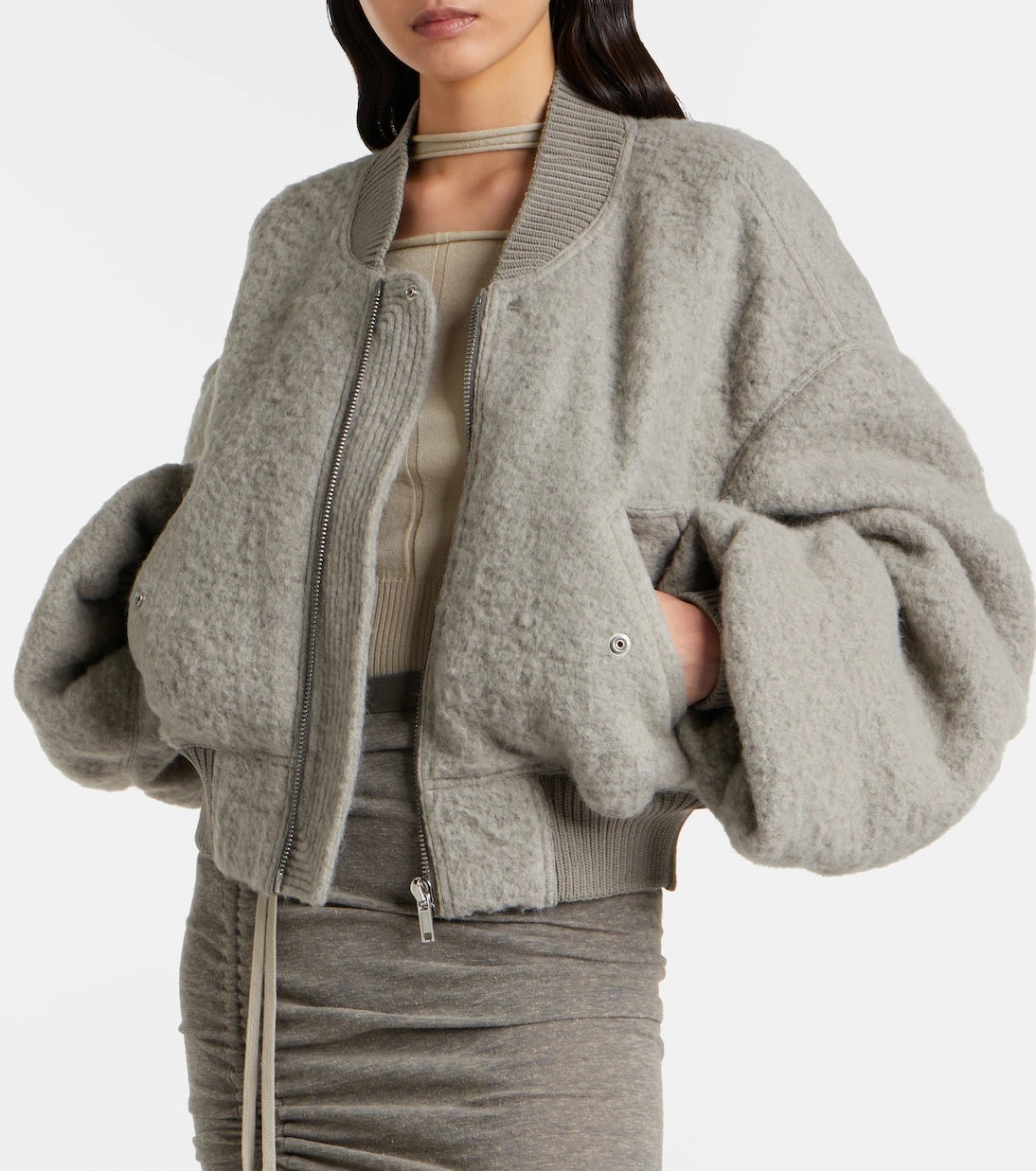 Rick Owens - Secchia alpaca and wool-blend bomber jacket