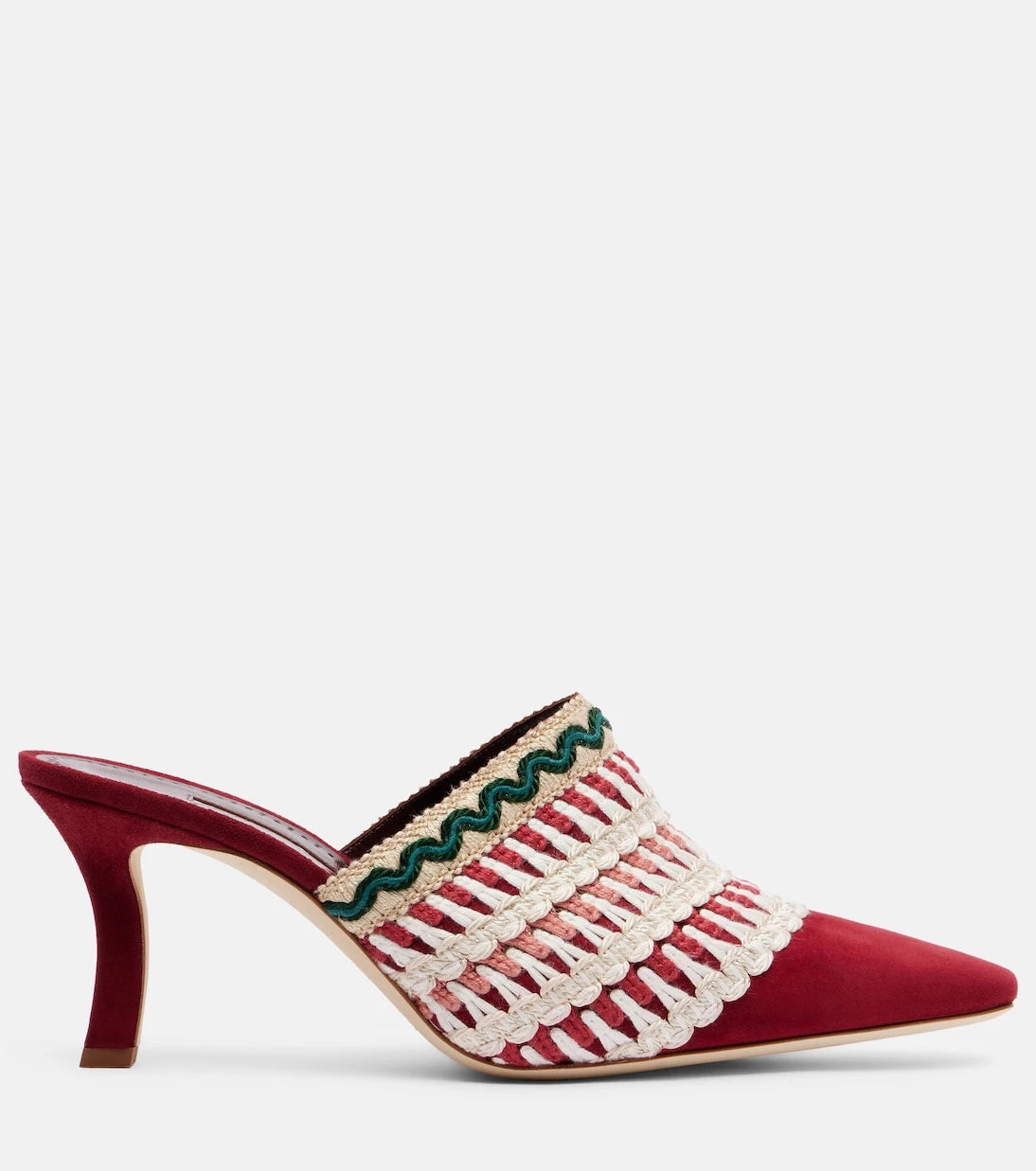 Manolo Blahnik - Alo 70 embroidered suede mules