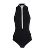 UPF 50+ Half-Zip Katya Swimsuit BLACK