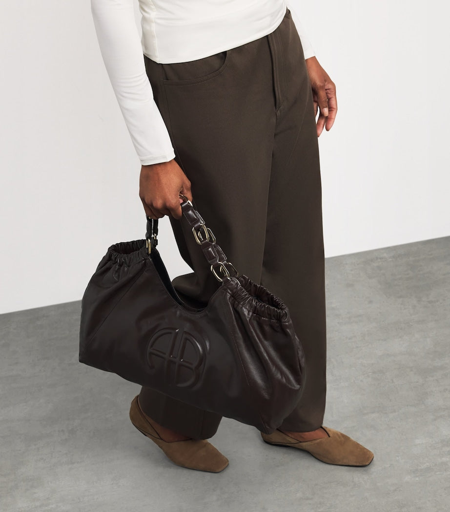 ANINE BING Brown Medium Leather Kate Tote Bag