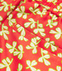 Silk Leaf Print Shorts RED LITTLE LEAVES