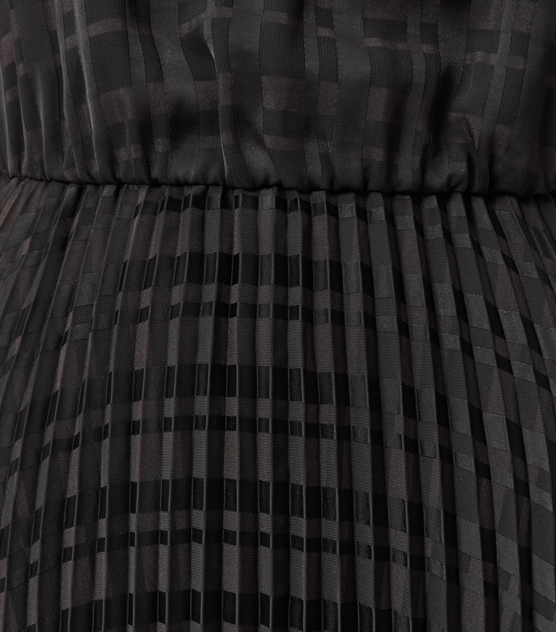 Black Pleated Sinead Sweater Dress