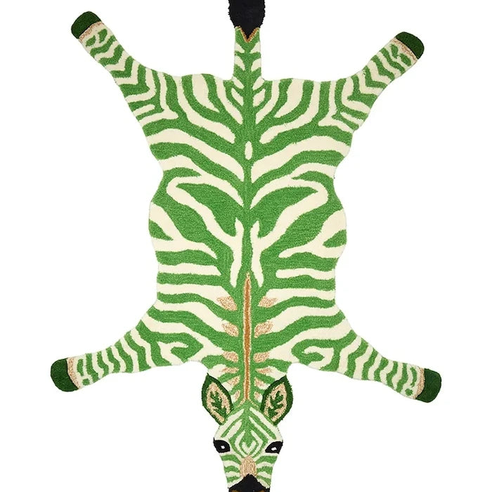 Вълнен килим Doing Goods Grassy Zebra 153 x 110 cm