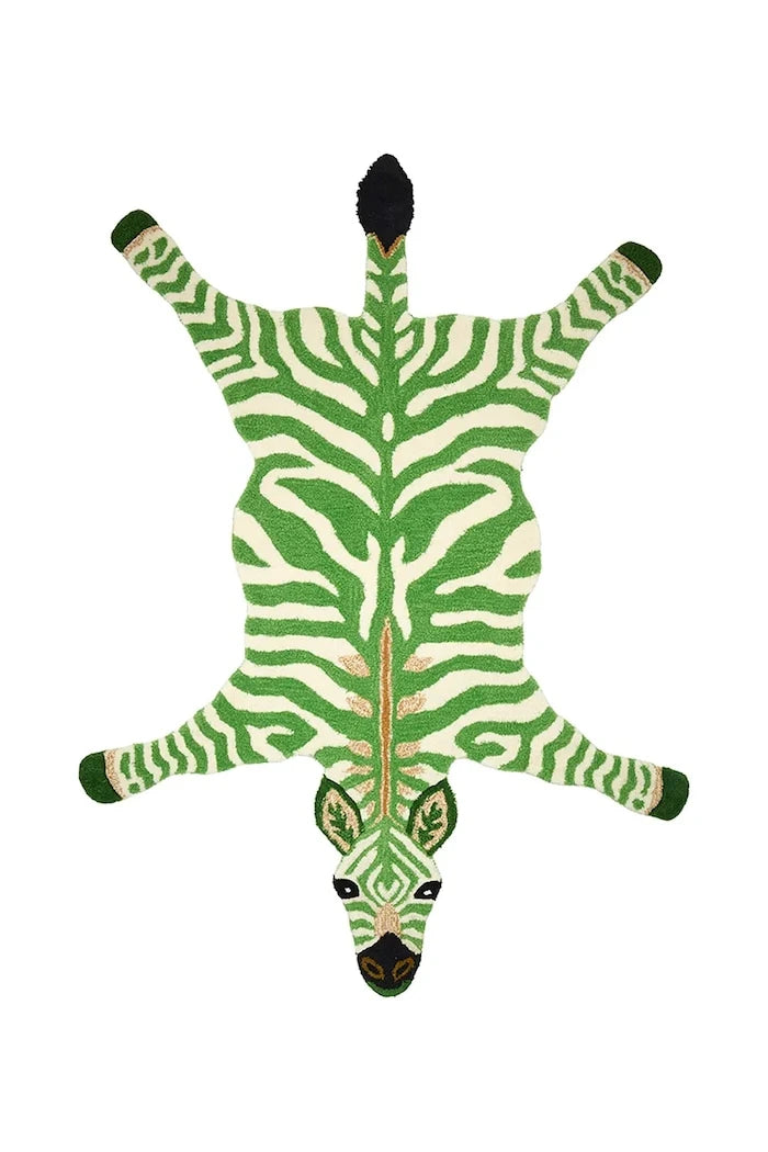 Вълнен килим Doing Goods Grassy Zebra 153 x 110 cm