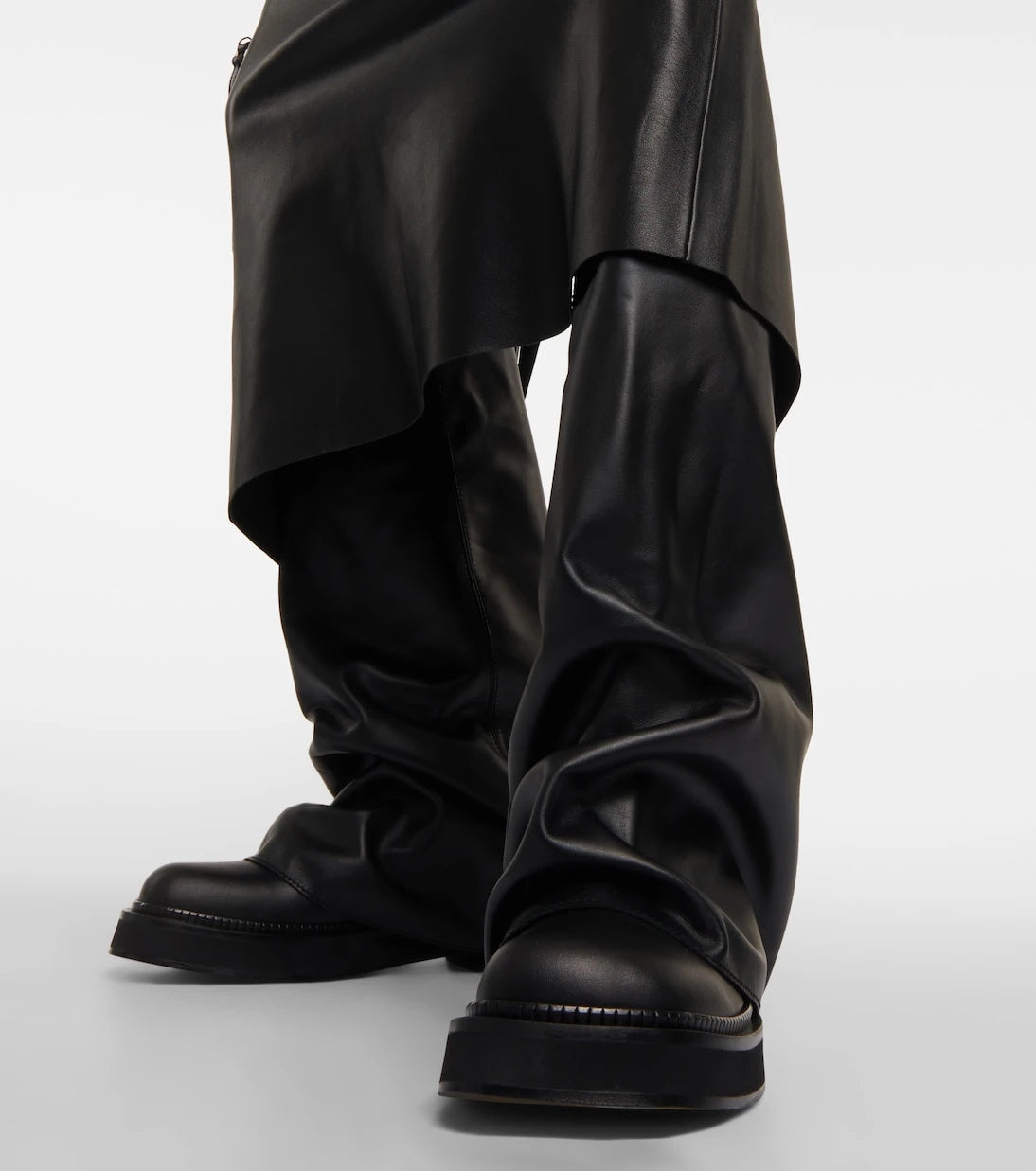 The Attico - Robin leather combat boots