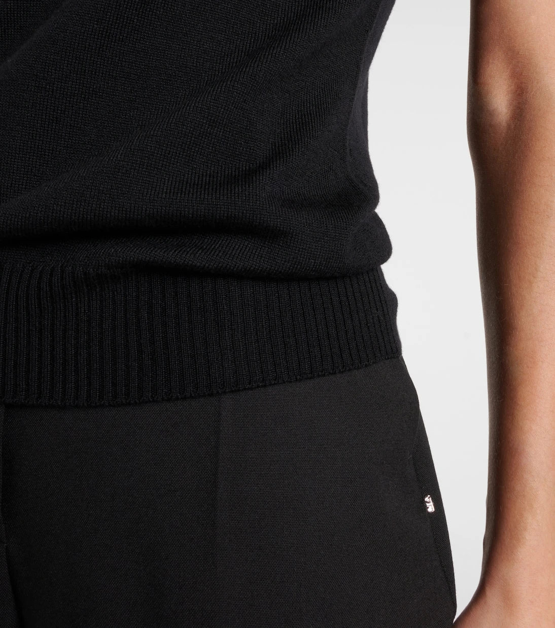 Sportmax - Vertigo knitted virgin wool top