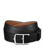 Cartier Black Leather Reversible C Belt
