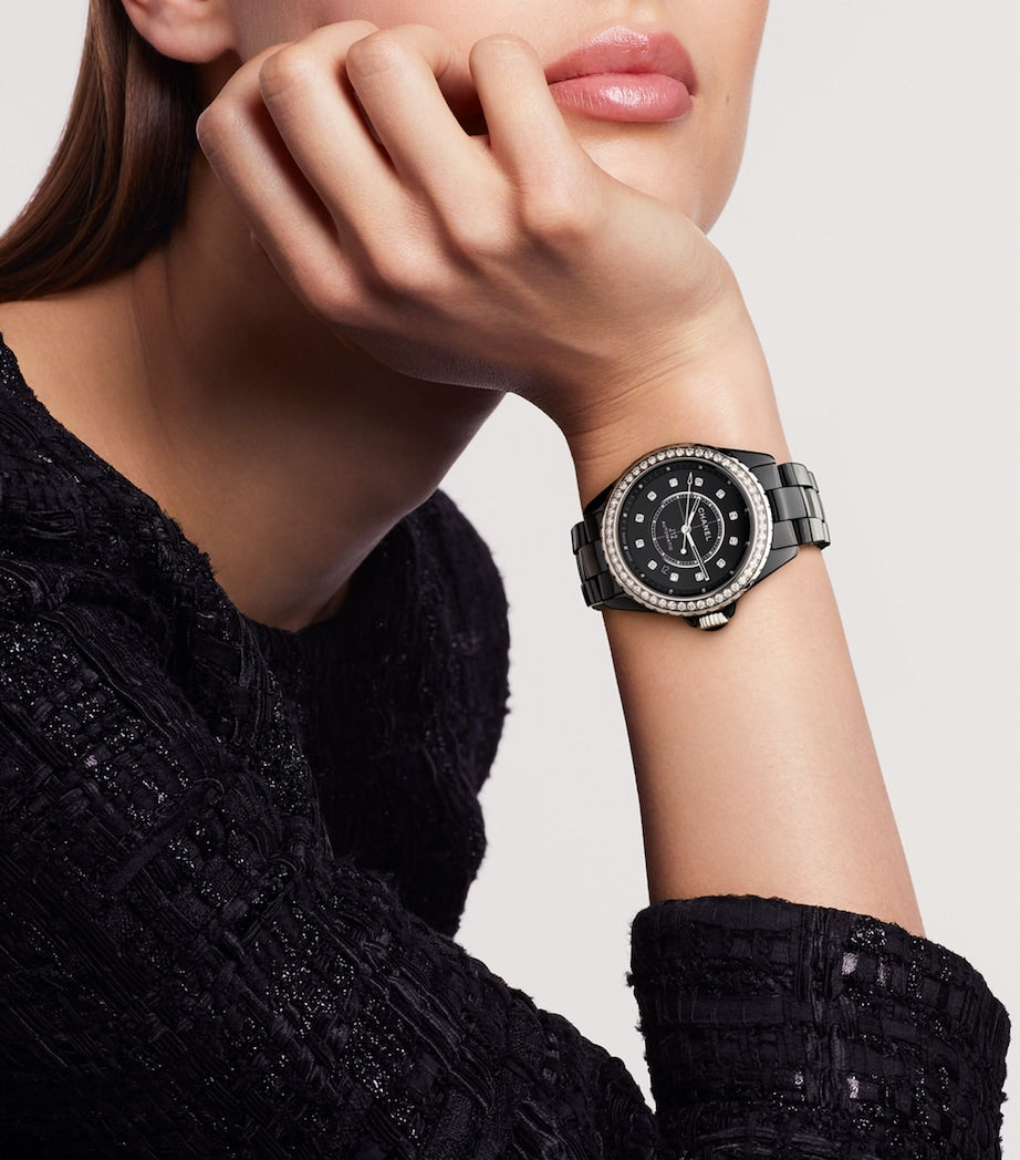 Ceramic, Steel and Diamond J12 Calibre 12.1 Watch 38mm