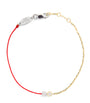 Redline 20th Anniversary Two-Tone Gold and Diamond Half-Thread Bracelet