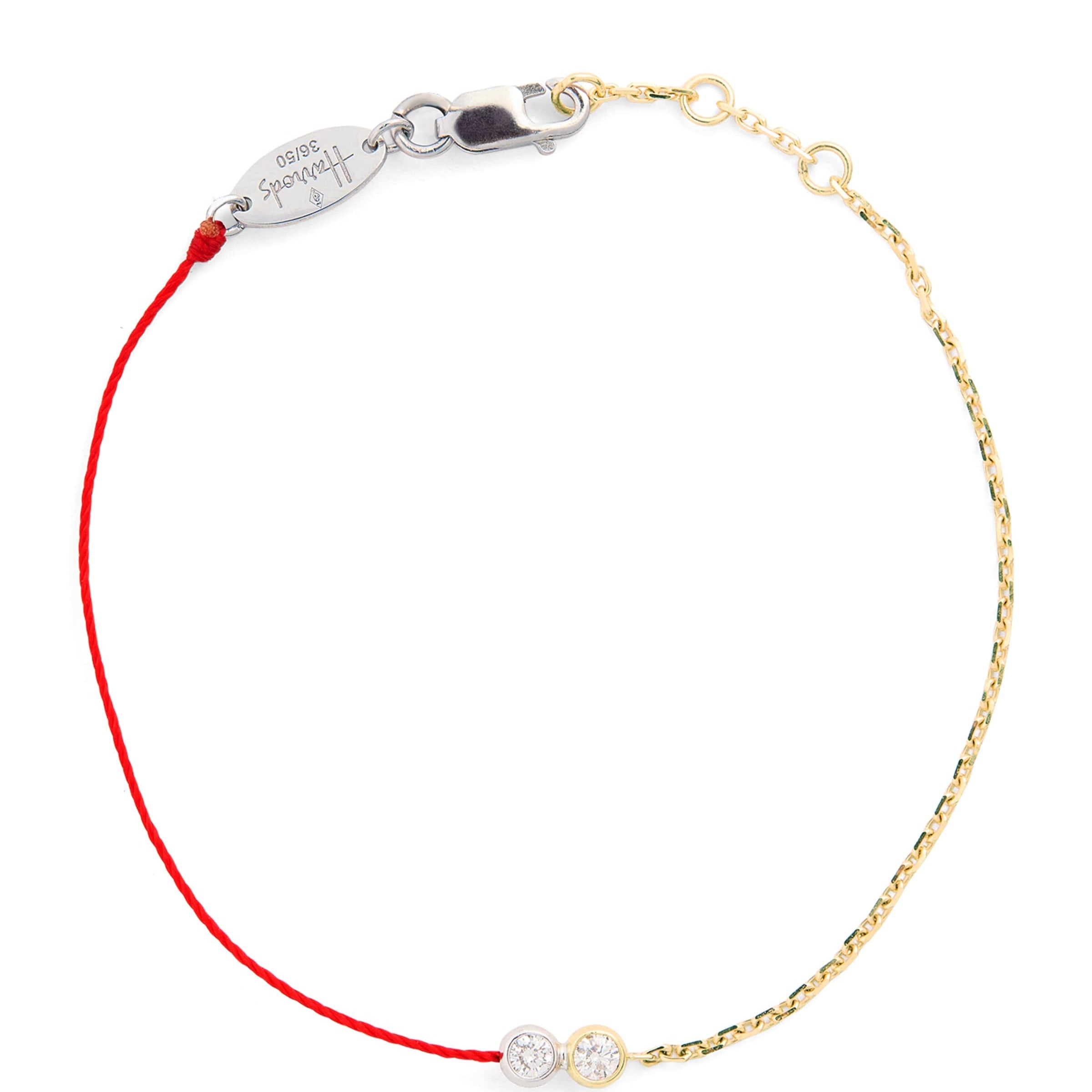 Redline 20th Anniversary Two-Tone Gold and Diamond Half-Thread Bracelet