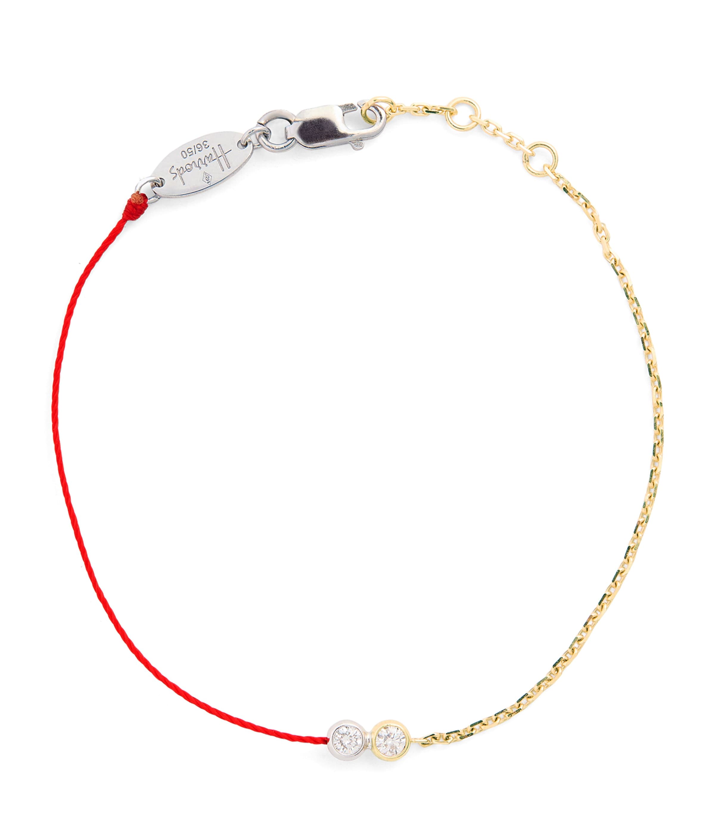 Redline 20th Anniversary Two-Tone Gold and Diamond Half-Thread Bracelet