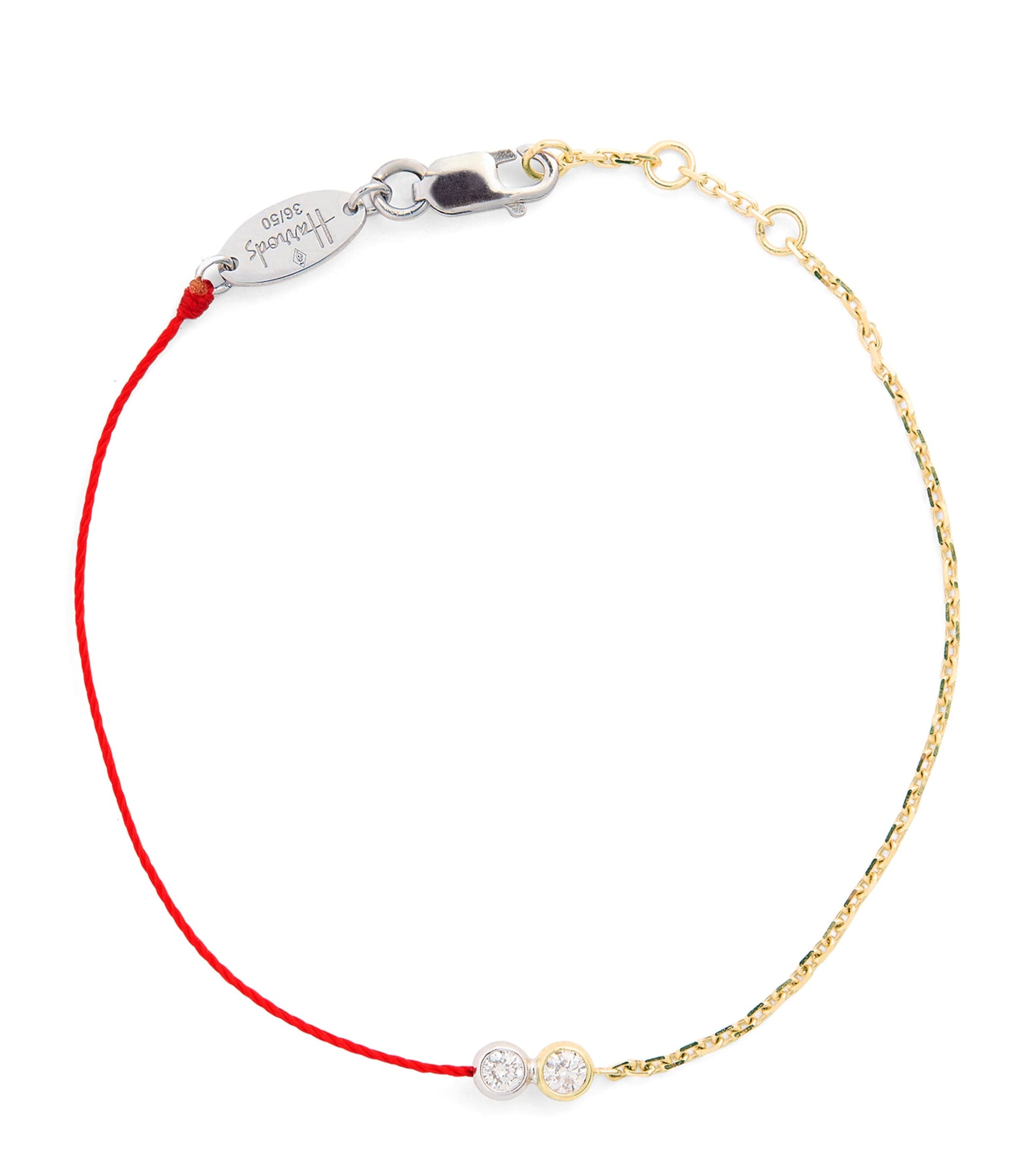 Redline 20th Anniversary Two-Tone Gold and Diamond Half-Thread Bracelet